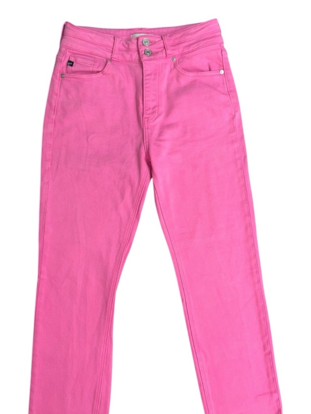 KanCan Cadence Ultra High Rise Pink Slim Straight Leg Jeans Womens 7/27 Stretch